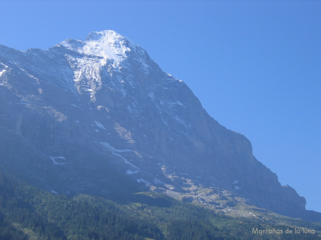 El Eiger y su cara norte desde Grindelwald
